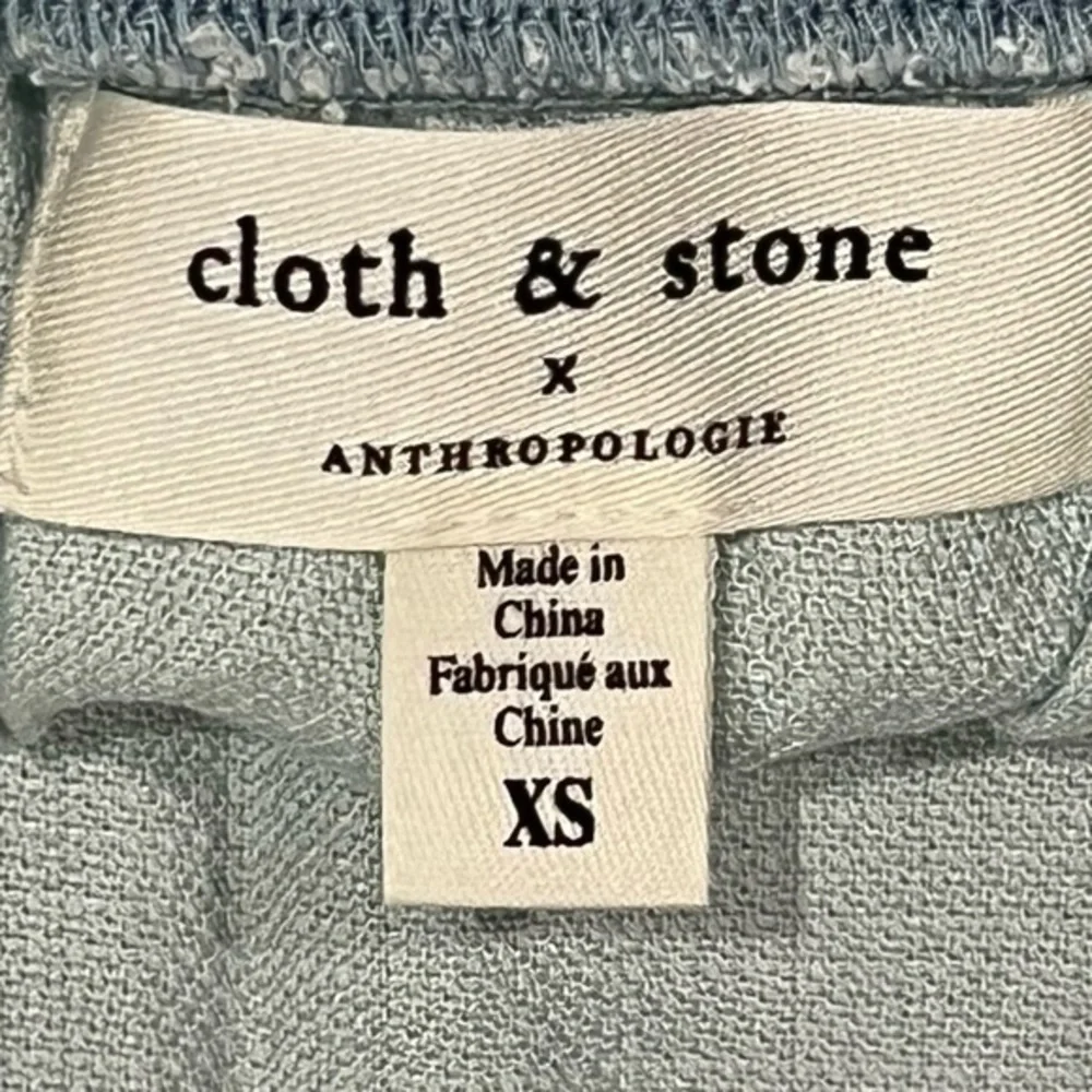 Cloth & Stone by‎ Anthropologie linen dress womens size extra small blue tye die - Picture 5 of 6